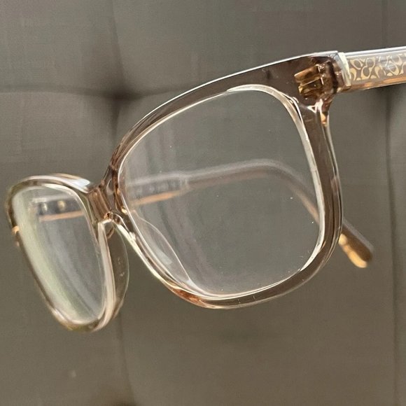 Coach Women Eyeglasses Transparent Champagne Tone Glasses 52[]15 135 - Picture 1 of 12